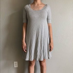 LIKE NEW Roxy grey and white striped swing dress